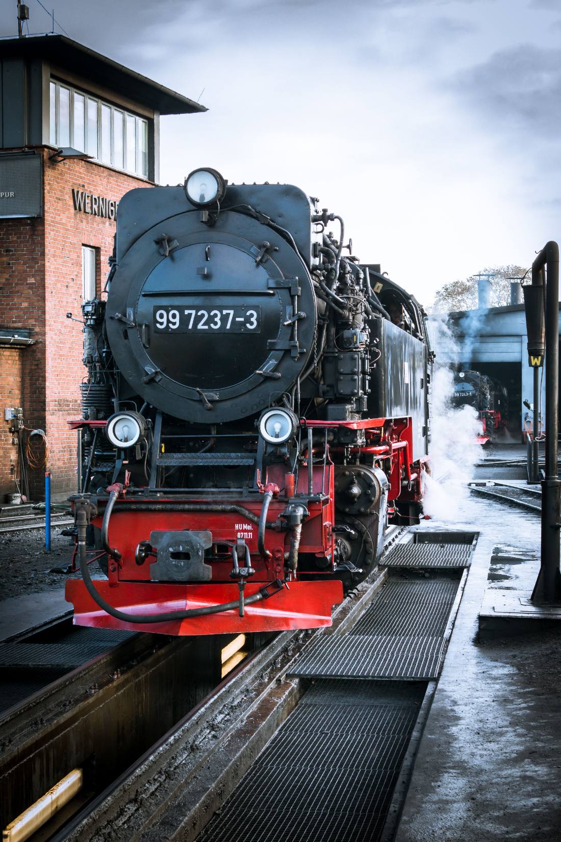 Harzer Schmalspurbahn im Depot Wernigerode